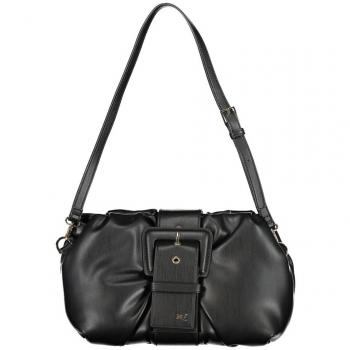 Patrizia Pepe Black Polyethylene Handbag with Logo, Shoulder Bag, Female, Size: ONE SIZE