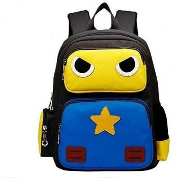 # 1437 mochila Kids de 14 pulgadas Robot Face mochila Take 12 iPad de los niños mochila Yellowblue