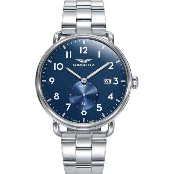 Reloj Sandoz Antique 81495-34 Hombre Acero Azul