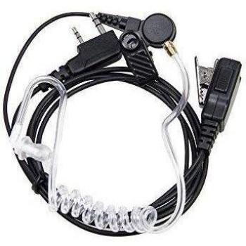 Auriculares con micrófono de tubo de voz de alta calidad desmontable y discreta línea de PTT de 2 pines de Walkie-Talkie Radio KENWOOD TK-2107 TK-3107, etc