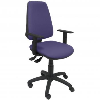 Piqueras y Crespo Silla Elche S Bali Azul Claro Brazos Regulables Oficina, Tela, 109x46x46 cm