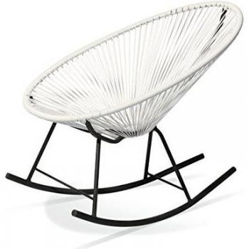 Eurosilla SA Eurosilla Acapulco Mecedora para Exterior, Plástico, Blanco, 1
