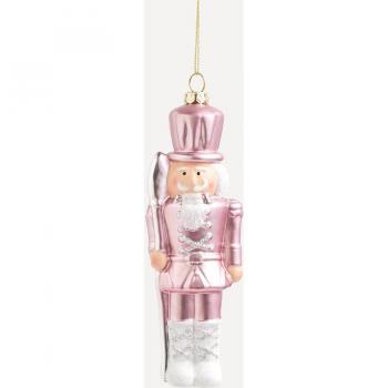 Colgante Cascanueces metalizado Navidad con detalles brillantes y elegantes