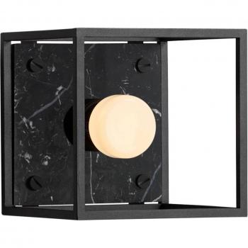 Aplique de pared pequeño Caged Buster + Punch en mármol negro