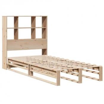 Cama con estantería sin colchón madera maciza 100x200 cm