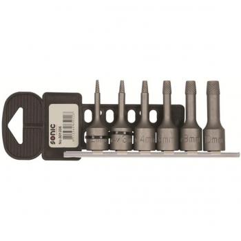 Extractor de tornillos SONIC 801206 con tamaños de 2mm, 3mm, 4mm, 6mm, 8mm y 10mm en soporte plástico