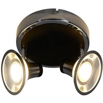 Foco de Techo LED Doble Neapel 3000K Cromado - 900 lm, IP20, 2 Brennstellen, Dimensiones: 15x13x15 cm