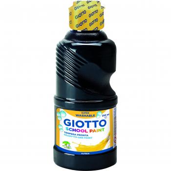 Pintura Escolar Giotto Negra 250ml - Tempera Líquida Lavable