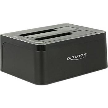 DeLOCK estación de Acoplamiento SATA > USB3.0 Dual - con Clone Funktion, 62661