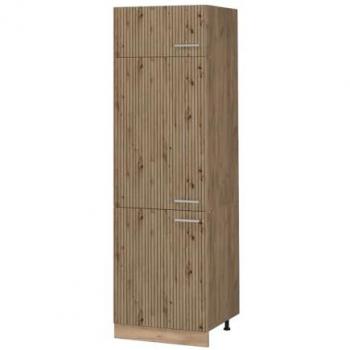 Armario empotrado para frigorífico R-Line, Roble artesanal, 60 cm Vicco