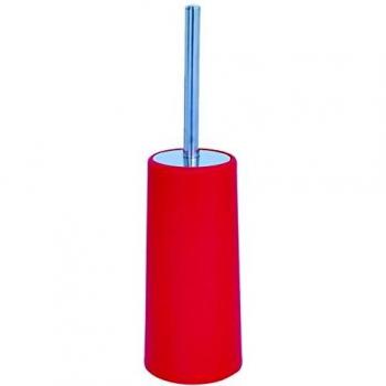 MSV 140943 - escobillero y escobilla de baño de polipropileno y acero inoxidable rojo 185c 36 x 0,1 cm
