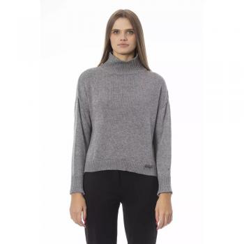 Baldinini Trend Gray Viscose Sweater - S