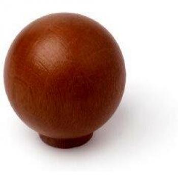 POMO REDONDO ESFERICO MADERA 30 MM LACA NOGAL