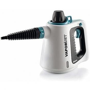 Ariete 4137 - Pistola de vapor, 1.050 W, 3,5 bar, capacidad 0.17 l, tapón seguridad, caldera aluminio, 8 accesorios de limpieza, vapor 8 minutos, calentamiento 3 minutos, color blanco