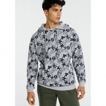 SIX VALVES - Sudadera Capucha Estampada Blue Stone