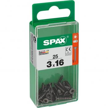Tornillo para Madera Spax T-Star+ Cabeza Plana Avellanada Ø3 x 16 mm - Caja de 25 Uds
