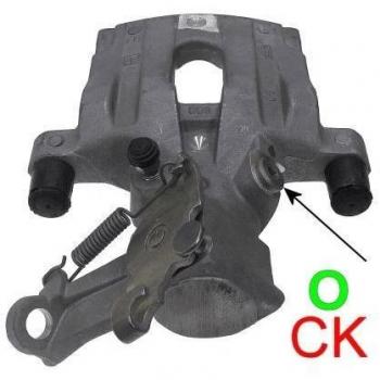 Pinza de freno trasera derecha Hella 8AC 355 382-741 para Cadillac BLS, Opel Vectra y Saab 9-3/9-3x