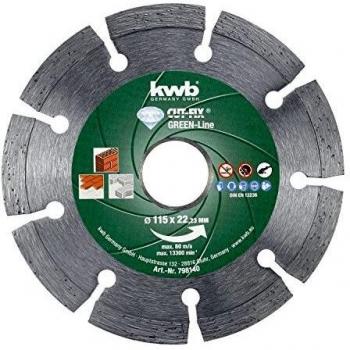 KWB 49798140 Disco diamant Cut-Fix, Verde, 115 x 22 mm