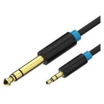 Cable estéreo Vention BAXBF Jack 3.5 Macho - Jack 3.5 Macho 1m Negro