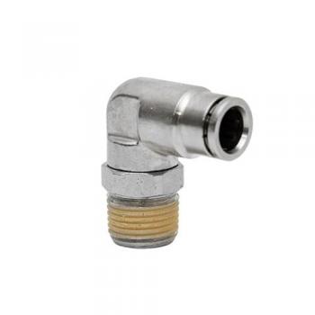 Codo de Conexión Rosca Macho 1/4 para Tubo de 10mm COFAN