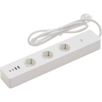 Regleta de enchufes inteligente Lykka, UE, USB, WiFi, Tuya