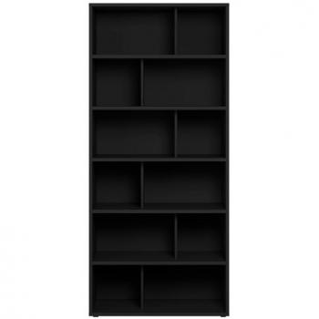 Biblioteca moderna de madera negra Epure