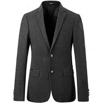 Caballero estilo personalizado Lana Gris para hombre Trajes de Slim Fit Blazer traje formal Hombres de Blazers y chaquetas gris gris XXXL