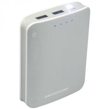 MediaCom M-PBS104L - Batería externa de 10400 mAh con linterna