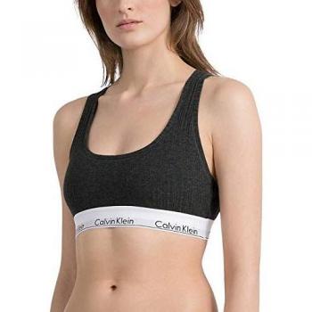 Calvin Klein Unlined, Sujetador Estilo Bralette para Mujer, Gris
