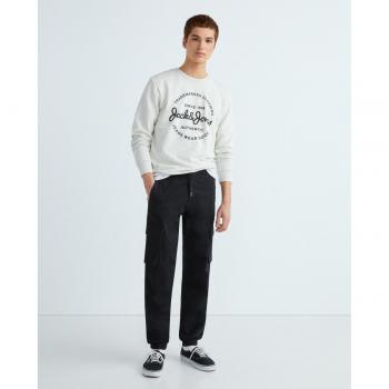 Jack & Jones Kane Noah Black Cuffed Cargo Pants for Men