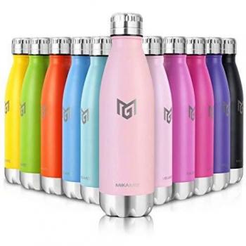 MIKAMEE Botella de Agua Acero Inoxidable 350/500/650/750ml | Aislamiento de Vacío de Doble Pared airBottle | sin bpa Botella termica | Mantiene 24h frías/12h Calientes | para Niños, Deporte, Oficina