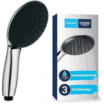 Alcachofa de Ducha Grohe Vitalio Start 110 con 3 Tipos de Chorro, Ahorro de Agua, Cromo