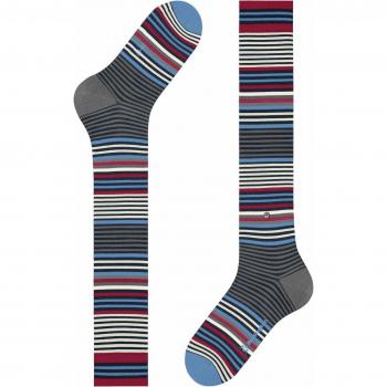 Burlington High Wool-Blend Stripe Knee-High Socks for Men