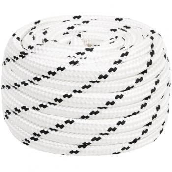 Cuerda para barco trenzada de poliéster blanca 18 mm x 25 m
