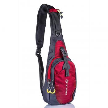 Mochila de Hombro Bolsa de Hombro, Práctico y Espacioso para Llevar Artículos de Uso Cotidiano al Caminar ir de Excursión Acampar Viajar Nailon fabric Rojo, by LC Prime