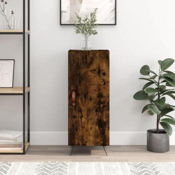 Aparador de Madera de Ingeniería en Roble Ahumado 34,5x34x90 cm - Mueble de Almacenaje para Salón, Buffet y Armario Auxiliar