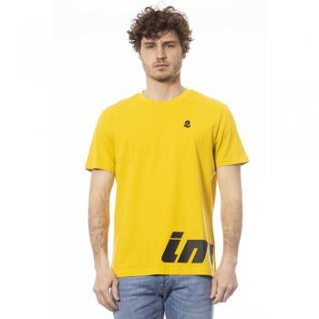 Invicta Yellow Cotton T-Shirt - XL, T-Shirts, male, Yellow, Size: XL, Cotton Crew Neck Logo Print T-Shirt