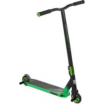 Mongoose Rise 100 Pro Youth Freestyle Stunt Scooter, High Impact PU Wheels, Bike-Style Grips, Lightweight Alloy Deck, Green
