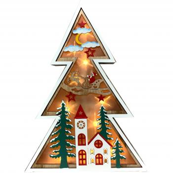 Árbol de Navidad Grande de Madera con Iluminación LED 96.034