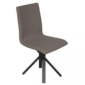 Silla Aury Moderna con Cojín Tortora y Patas Antracita 52 (Tipo Volantis)