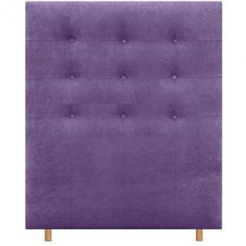 Cabecero Capitoné hasta el Suelo 110cm Tapizado en Tela Aqualine Lila para Cama Individual y Matrimonio