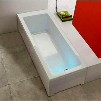 Guscio de baño rectangular Agata con paneles 160 x 70 cm