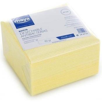 Maya Professional Tools 07131-AM Bayetas Desechables Antibacterias, 80g/m2, 50 Unidades