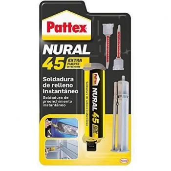 Pattex Nural 45 Adhesivo universal bicomponente con poder de relleno, Pattex soldadura de relleno instantáneo, adhesivo de montaje para unión fuerte en jeringa, 1 x 11 g