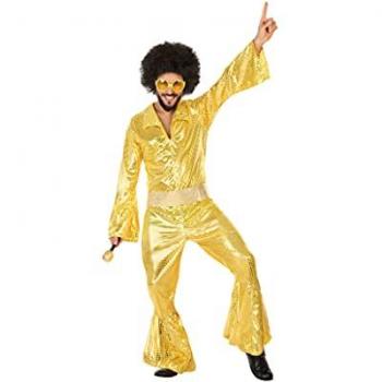 Disfraz de chico disco dorado Atosa A55914,5 - Disfraces de aquellos maravillosos años, hipies, disco, rockeros, pin up para hombre adulto XXL