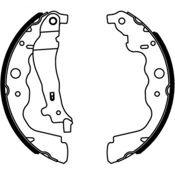 Juego de zapatas de freno ABE C0R031ABE para eje trasero, compatible con DACIA Lodgy, Duster SUV, Sandero 2 y RENAULT Captur, Kangoo II Express, Clio 4