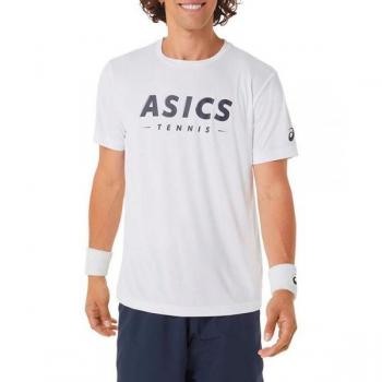Camiseta Asics Court Tennis Graphic Tee 2041a259, tipo: camiseta de manga corta para hombres, color: blanco, talla: XXL