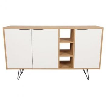 Aparador Calicosy 3 nichos y 3 puertas L142 cm color marrón