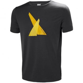 Helly Hansen HP SHORE T-SHIRT - Camiseta, Hombre, Negro