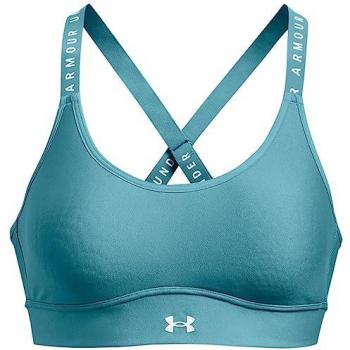 Under Armour Top Deportivo De Sujeción Media Infinity Covered Azul S Mujer